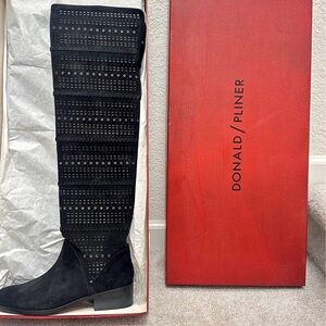 Donald J. Pliner Black Studded Women’s  Boots